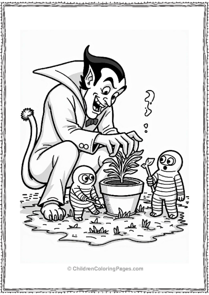 Dracula’s Creepy Critters In The Garden Free PDF Printable