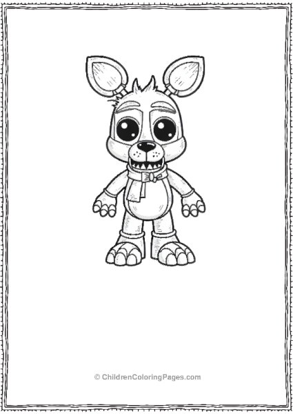 Easy To Color Foxy Five Nights At Freddy’s Coloring Page Free PDF Printable