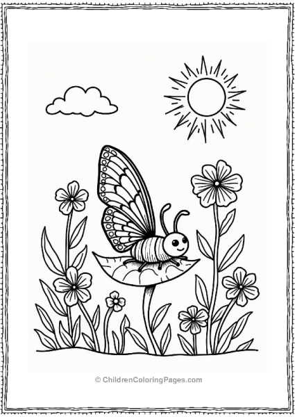 Fairy Tale Caterpillar Transforming Into A Butterfly Free PDF Printable