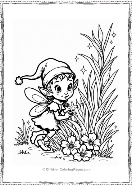 Fairy Tale Charming Elf Discovering Hidden Treasure Free PDF Printable