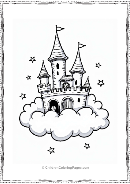 Fairy Tale Cloud Castle In A Dreamy Sky Free PDF Printable