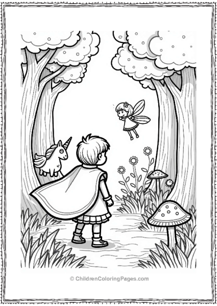 Fairy Tale Curious Child In An Enchanted Forest Free PDF Printable