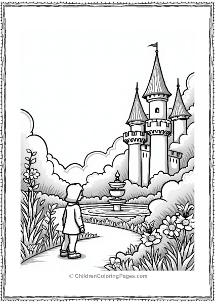 Fairy Tale Curious Explorer In The Castle Garden Free PDF Printable