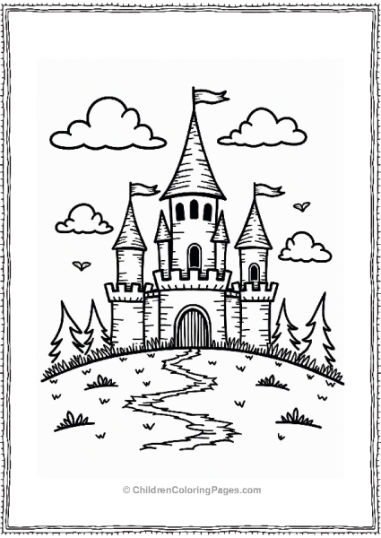 Fairy Tale Enchanted Castle In The Forest Free PDF Printable