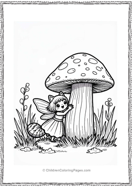 Fairy Tale Fairy And Raccoon In A Garden Free PDF Printable