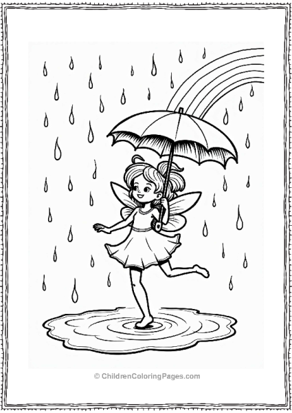 Fairy Tale Fairy Dancing In Spring Rain Free PDF Printable