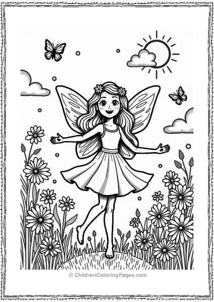 Fairy Tale Summer Fairy In A Flower Garden Free PDF Printable