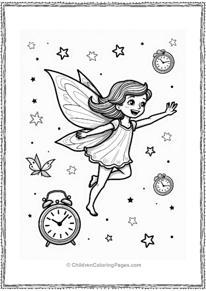 Fairy Tale Time Traveling Fairy In Storybook Scenes Free PDF Printable