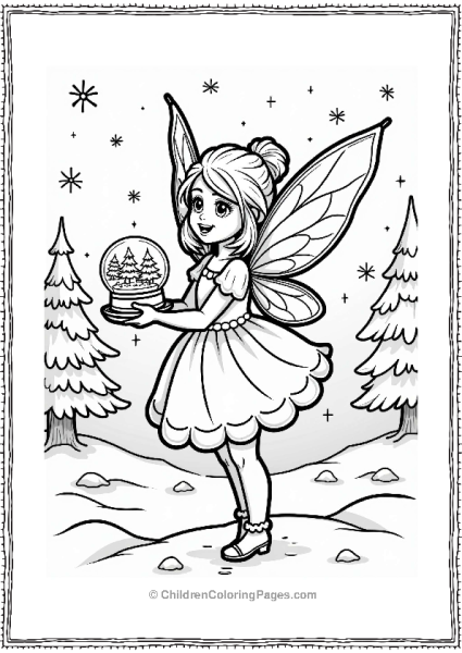 Fairy Tale Winter Fairy In A Snowy Forest Free PDF Printable