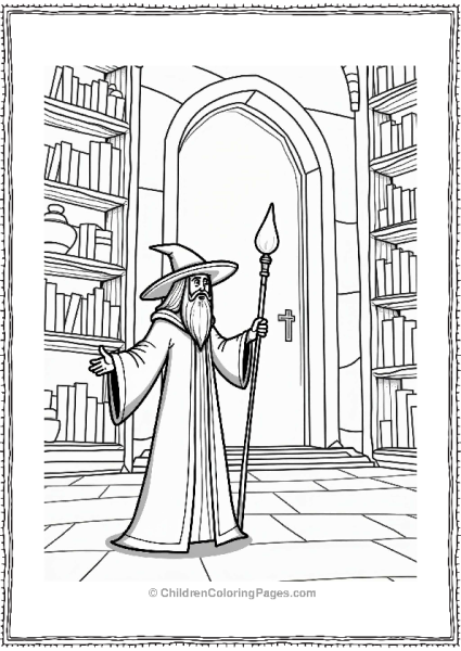 Fairy Tale Wizard In A Grand Castle Hall Free PDF Printable