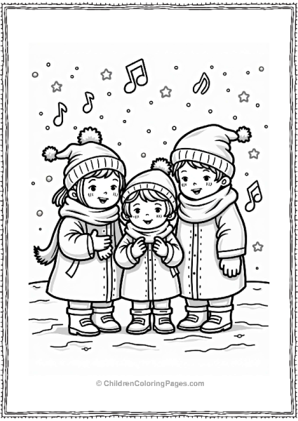 Christmas Family Caroling In The Snow Free PDF Printable