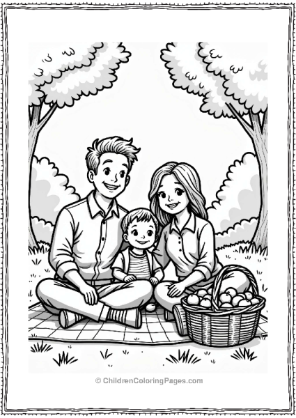 Spring Family Picnic In A Sunny Park Free PDF Printable