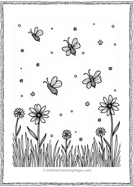 Fireflies Dancing In Spring Night Free PDF Printable