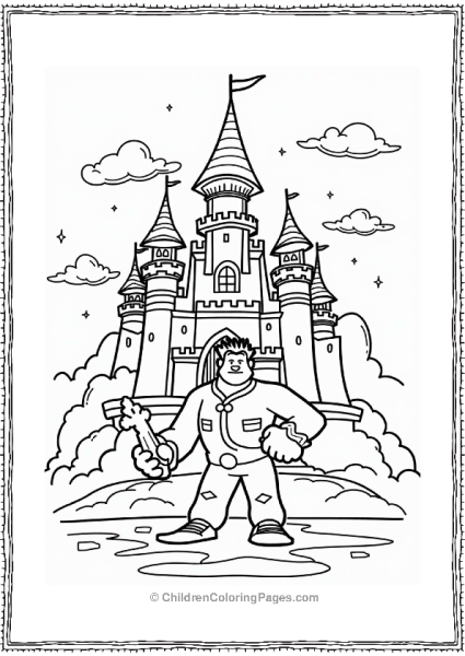 Wreck It Ralph Fix It Felix In Front Of A Grand Castle Free PDF Printable