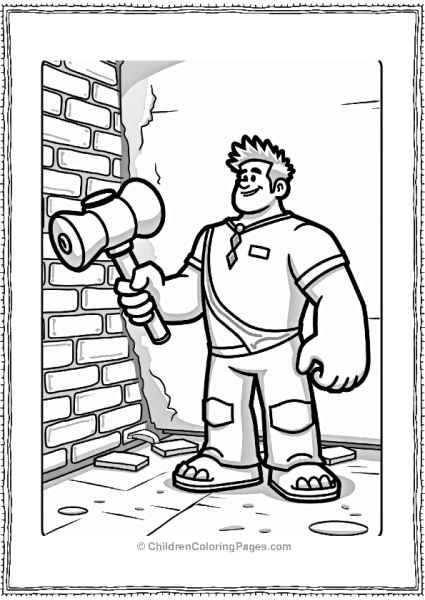 Wreck It Ralph Fix It Felix Jr With A Golden Hammer Free PDF Printable