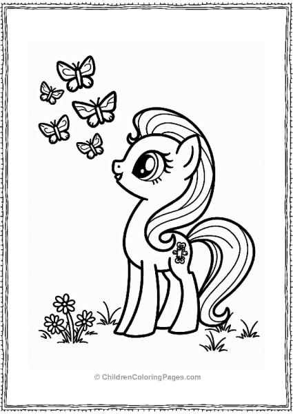 Fluttershy And Butterflies Free PDF Printable