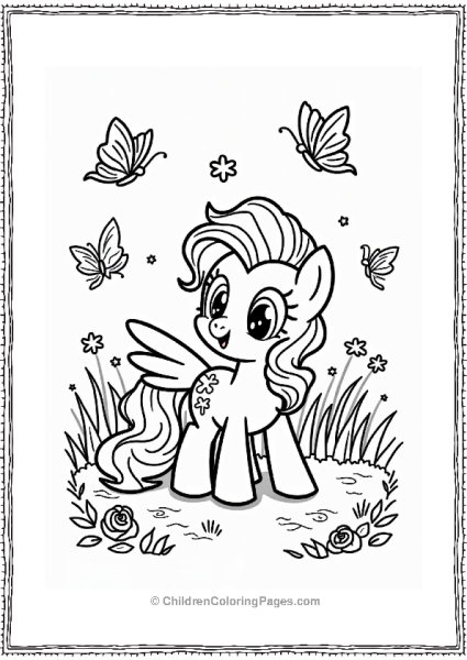 Fluttershy And The Butterfly Friends Free PDF Printable