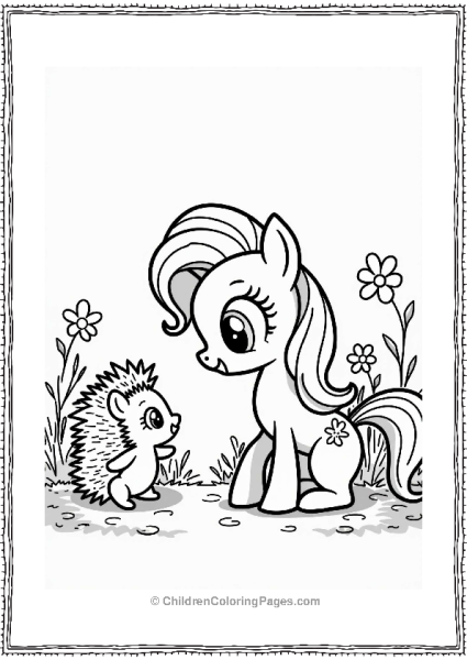 Fluttershy And The Cute Hedgehog 1 Free PDF Printable