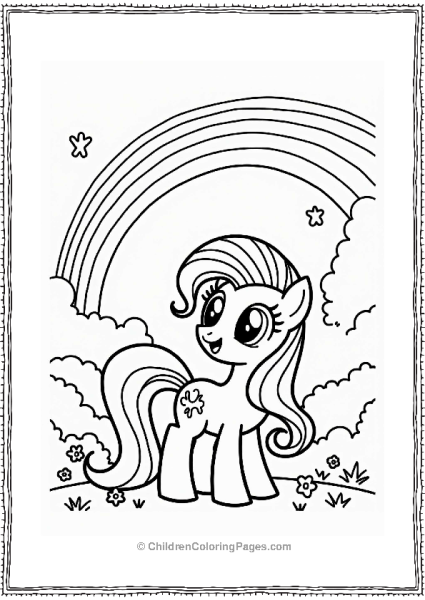 Fluttershy And The Rainbow Free PDF Printable