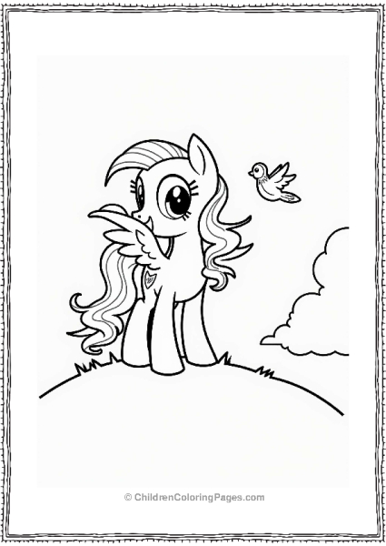 Fluttershy Calming The Wind Free PDF Printable