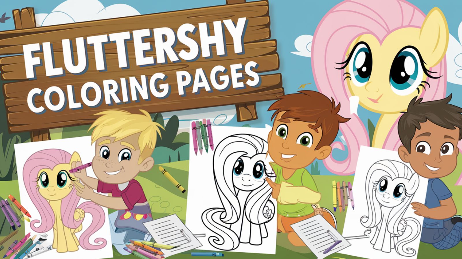 Fluttershy Coloring Pages – Download Free PDF Printables 🐴🎠🧲