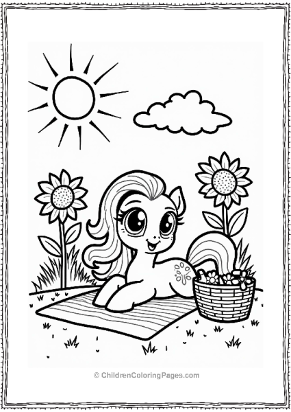 Fluttershy Enjoying A Summer Day Free PDF Printable