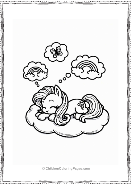 Fluttershy S Daydream On A Cloud Free PDF Printable