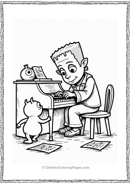 Frankenstein Playing Piano In Hotel Transylvania Free PDF Printable