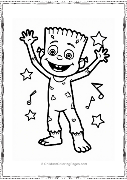 Frankie The Monster Dancing Under Stars Free PDF Printable