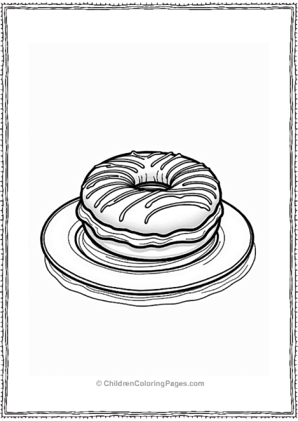 French Cream Filled Donut Free PDF Printable