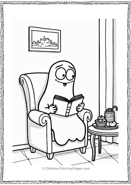 Friendly Ghost In Hotel Corner Free PDF Printable