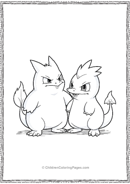 Gengar And Psyduck Standing Beside Each Other Free PDF Printable