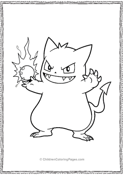 Gengar Charging Shadow Ball Energy Cracklin Free PDF Printable