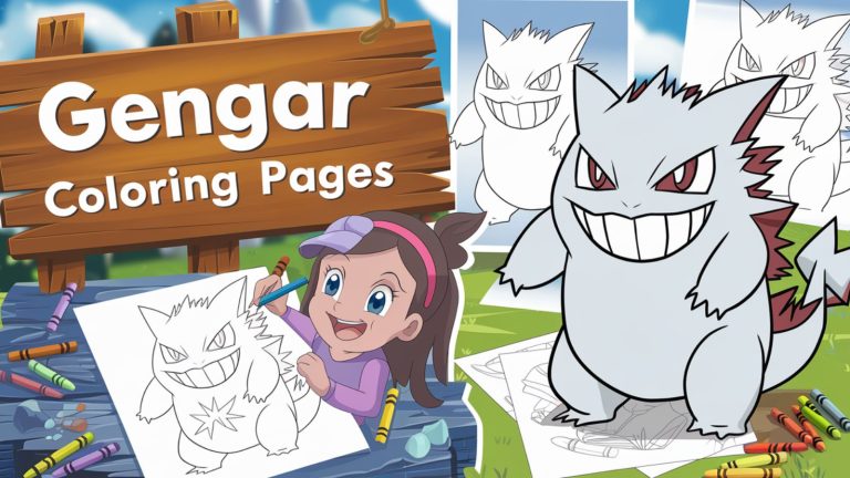 Gengar Coloring Pages