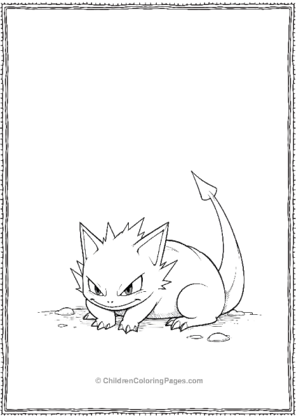 Gengar Crouched Down In Resting Position Free PDF Printable