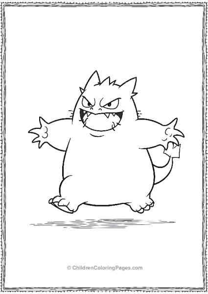 Gengar Dodging An Attack With Quick Leap Free PDF Printable