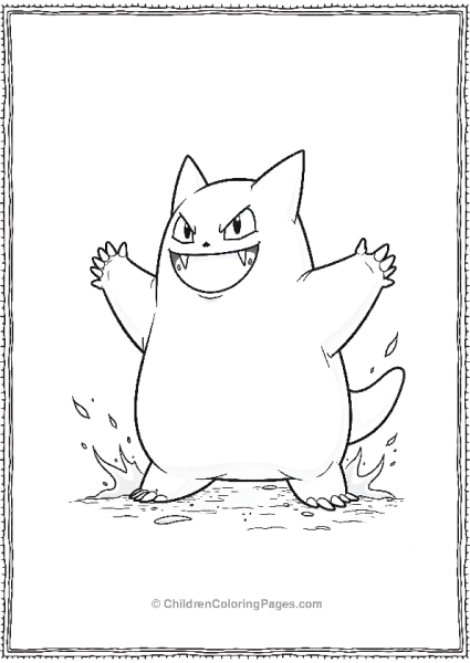 Gengar Emerging From Ground Burst Ghos Free PDF Printable