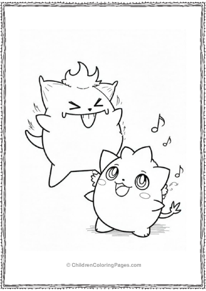 Gengar Floating Beside Jigglypuff Whos Singing Free PDF Printable