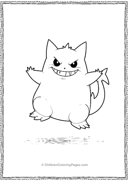 Gengar Floating Slightly Above The Ground Free PDF Printable