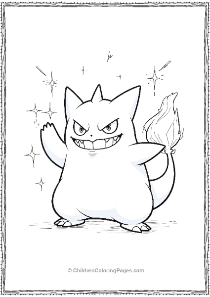 Gengar Glowing Brightly During Special Attack Free PDF Printable