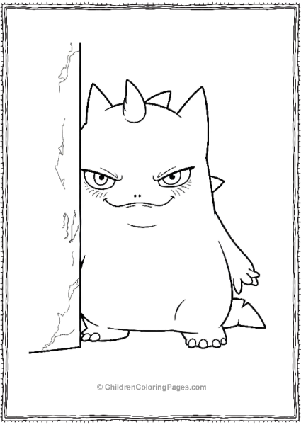 Gengar Hiding Behind One Hand Peeking Out Free PDF Printable