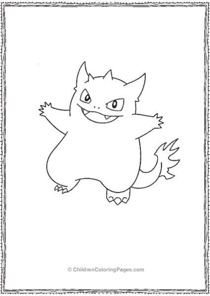 Gengar Jumping Into Air With Trail Shadow Free PDF Printable