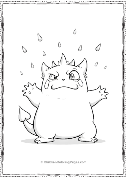 Gengar Pretending To Cry Dramatically With Cartoon Free PDF Printable