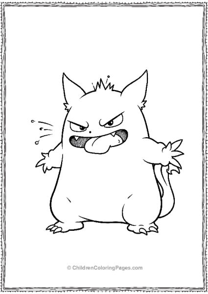 Gengar Sneezing So Hard That His Ears Fly Back Free PDF Printable