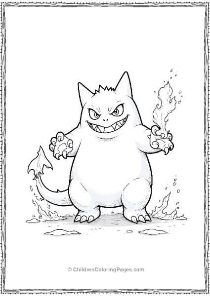 Gengar Summoning Dark Fog From Ground In Sha Free PDF Printable