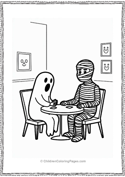 Ghost And Mummy Playing Cards In Hotel Transylvania Free PDF Printable