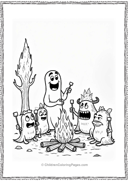 Ghostly Campfire Stories At Hotel Transylvania Free PDF Printable