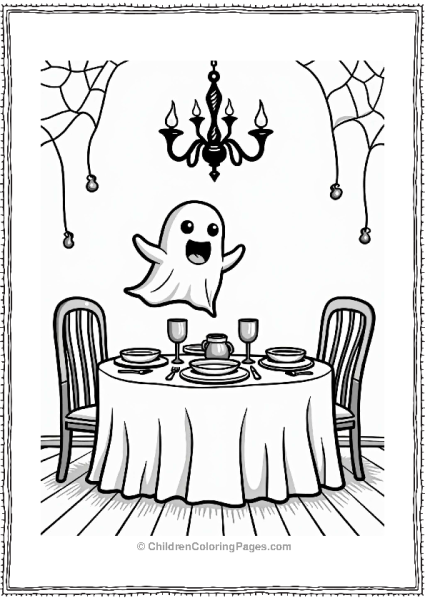 Ghostly Dining Room In Hotel Transylvania Free PDF Printable