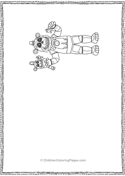 Glam Rock Five Nights At Freddy’s Coloring Page Free PDF Printable