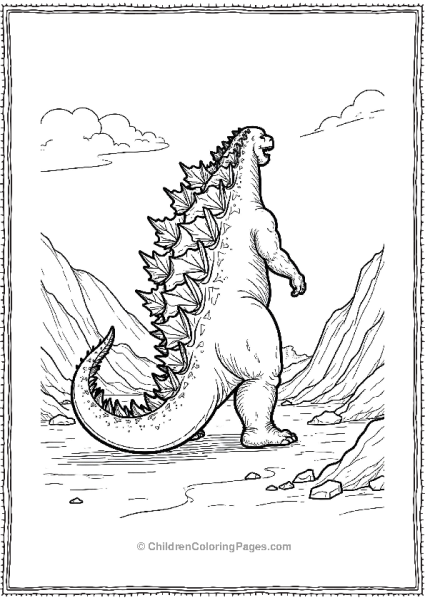 Godzilla Backview Free PDF Printable